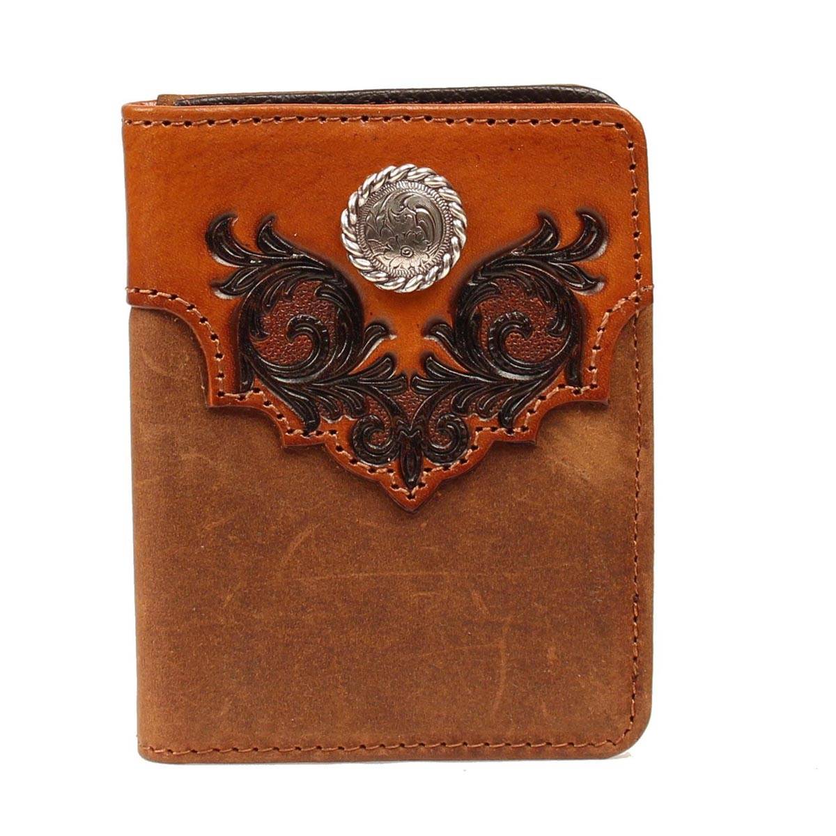 5-685915 Nocona Bi-fold Western Overlay Concho Wallet sku 5-685915