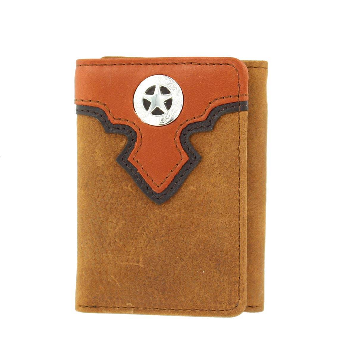 Nocona Tri-fold Layerd Overlay Star Wallet