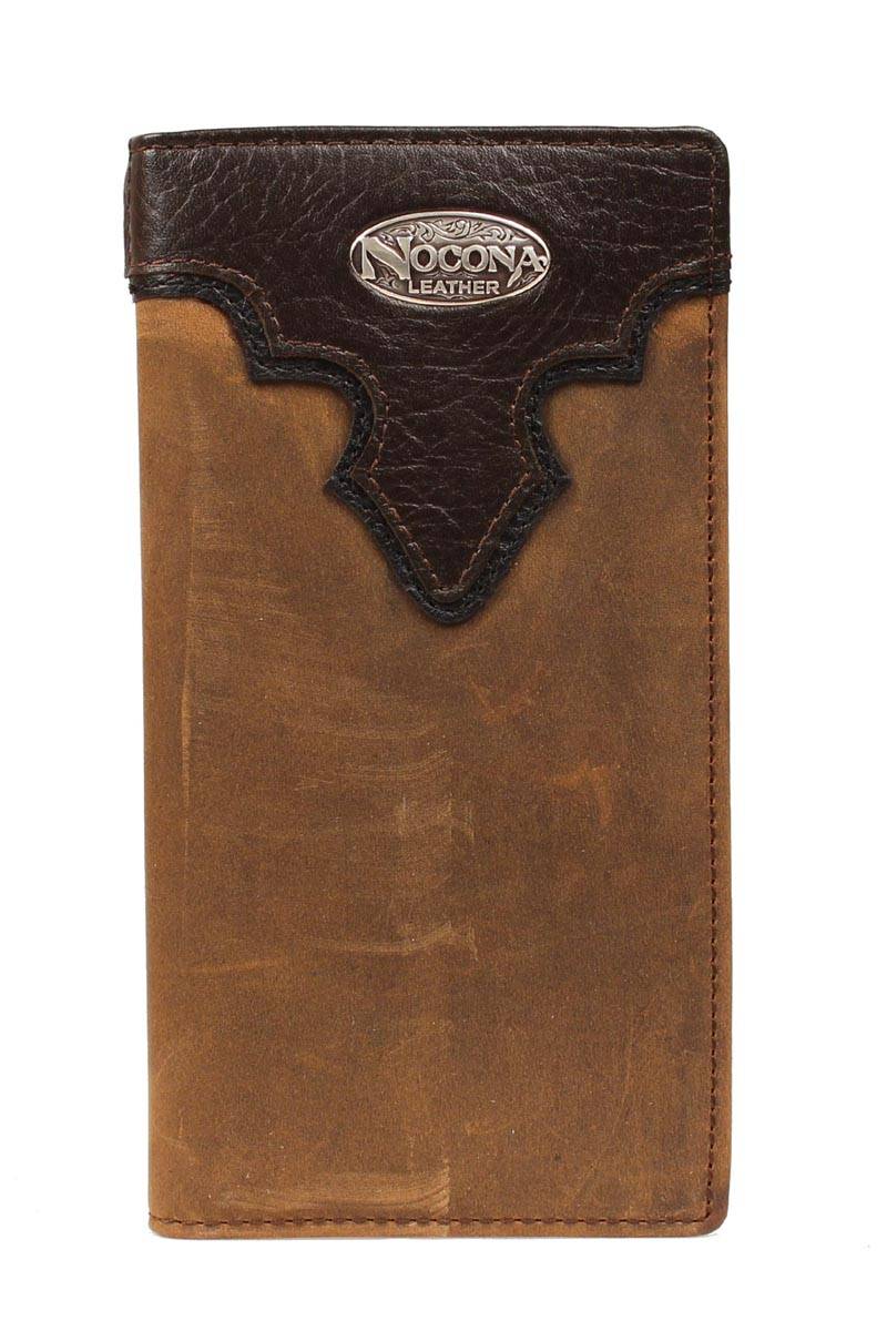 Nocona Rodeo Distressed Overlay Wallet with  Logo Concho