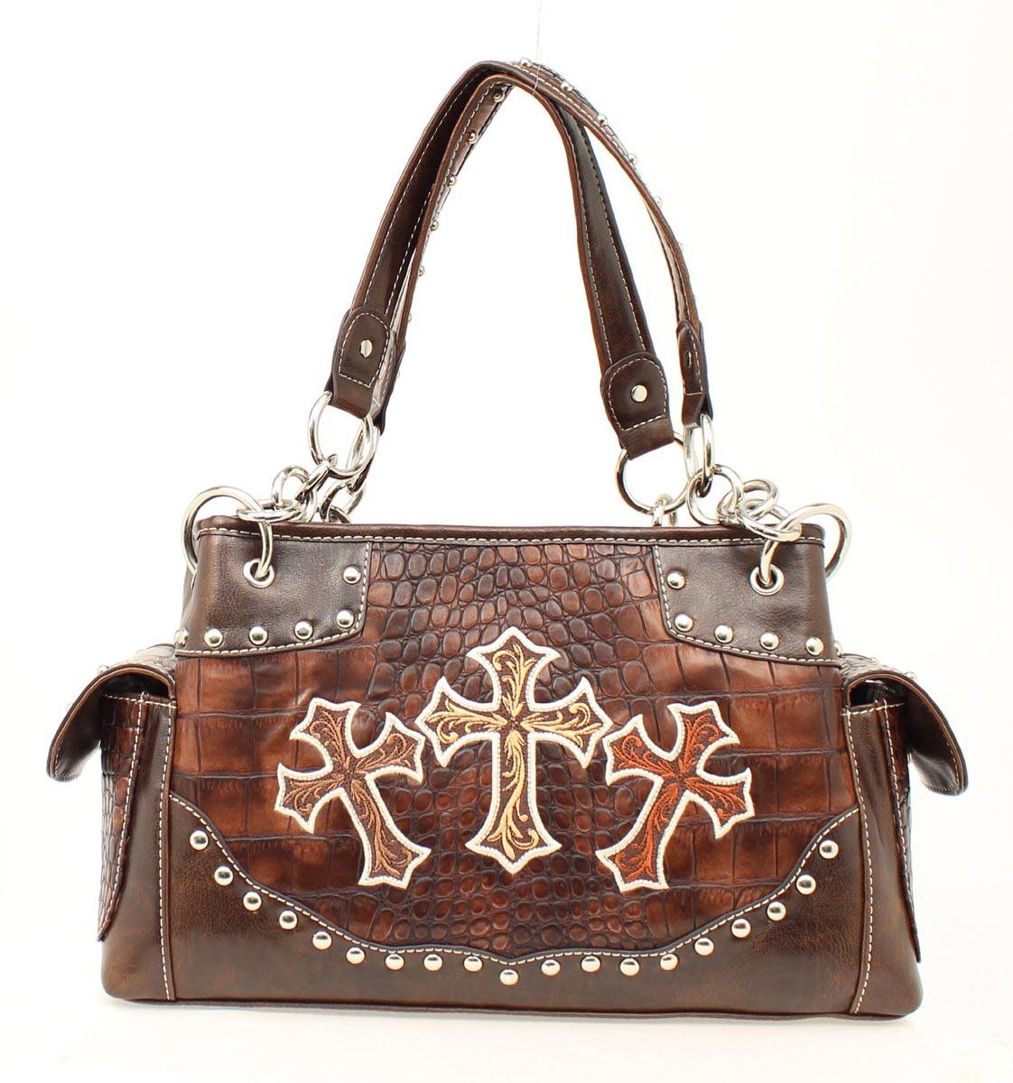 Blazin Roxx Three Crosses Satchel Handbag