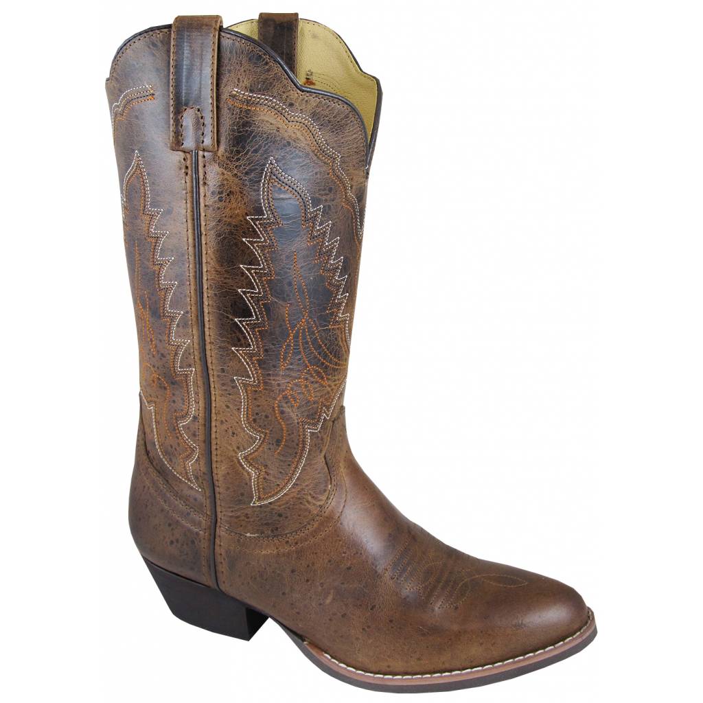 Smoky Boots Amelia R-Toe Boots - Ladies, Distressed Brown