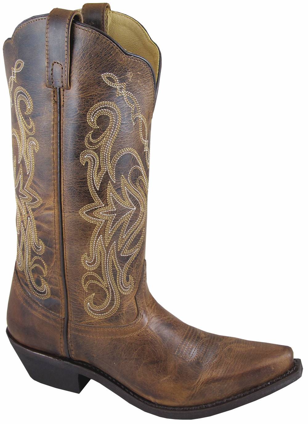 Smoky Boots Madison Snip Toe Boots -  Ladies, Distressed Brown