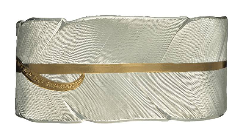 5-688531 Montana Silversmiths Gold Accent Feather Bracelet sku 5-688531