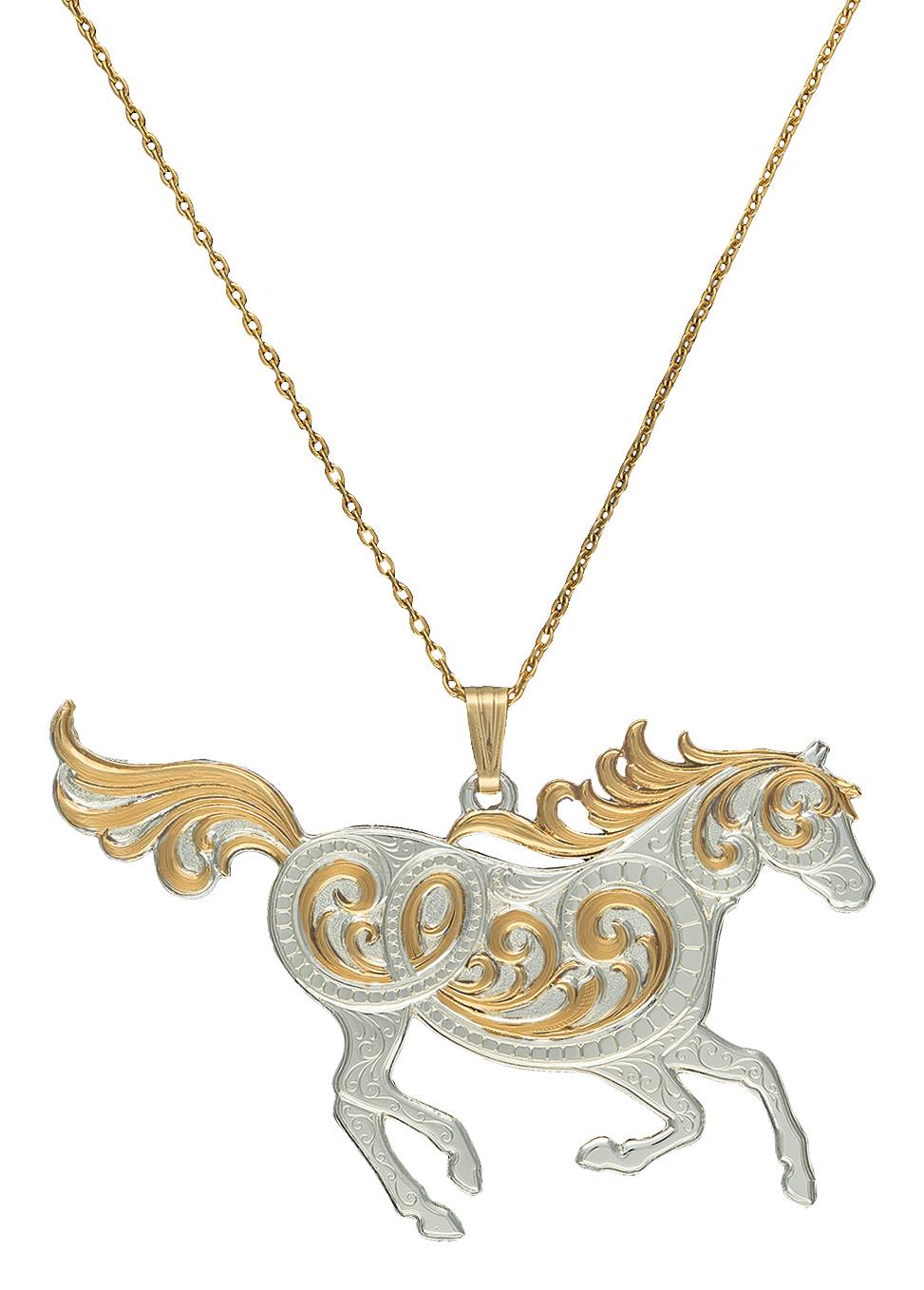 Montana Silversmiths Ride On, Cowgirl! Pendant Necklace