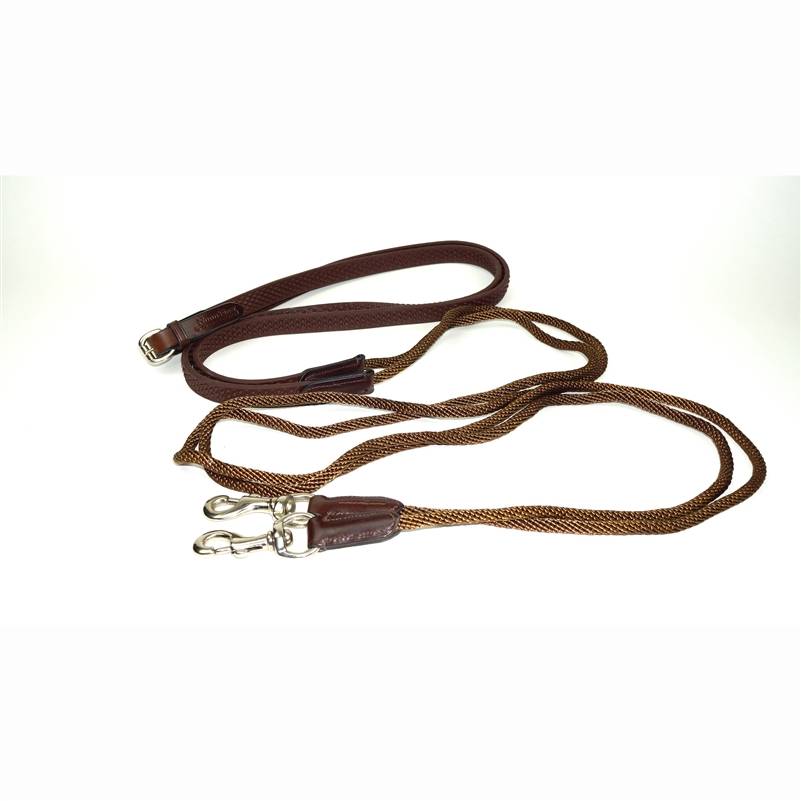 Nunn Finer Bella Donna Soft Grip Draw Reins with Rope