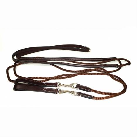 Nunn Finer Bella Donna Draw Reins With Rope And Leather