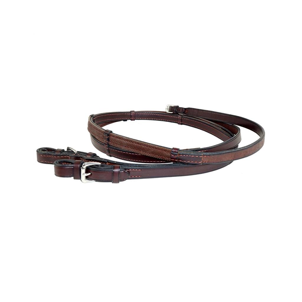 Nunn Finer Rubber Lined Reins With Hand Stops