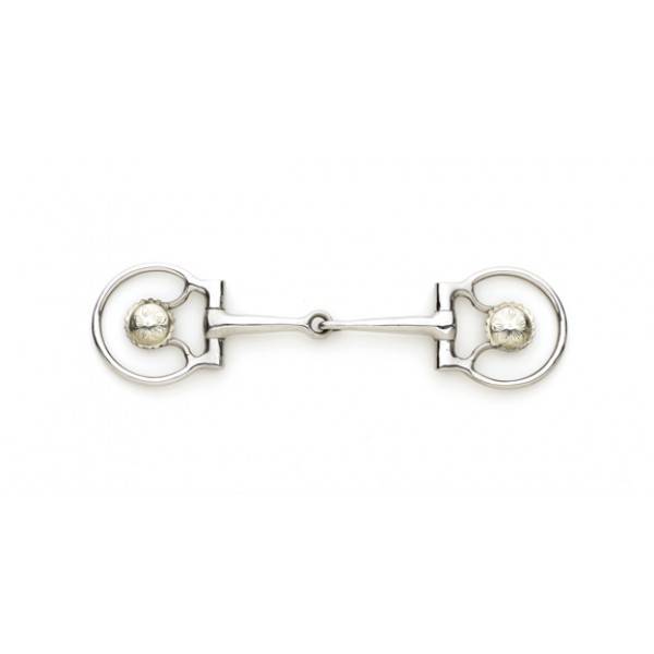 5-692433 Turn-Two Stainless Steel Concho Snaffle D-Ring Bit sku 5-692433