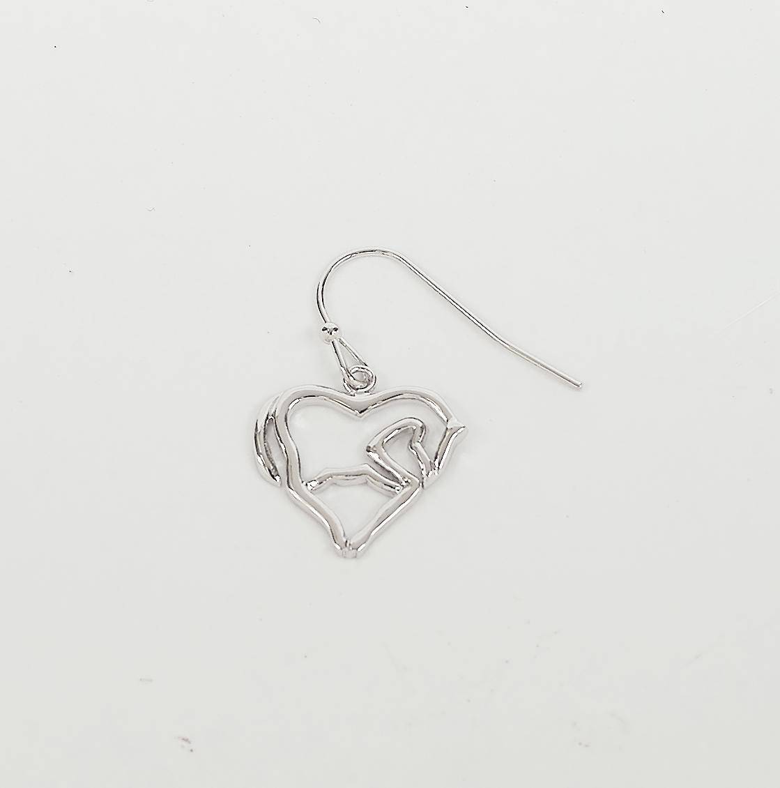 Horse Body/Heart Earrings