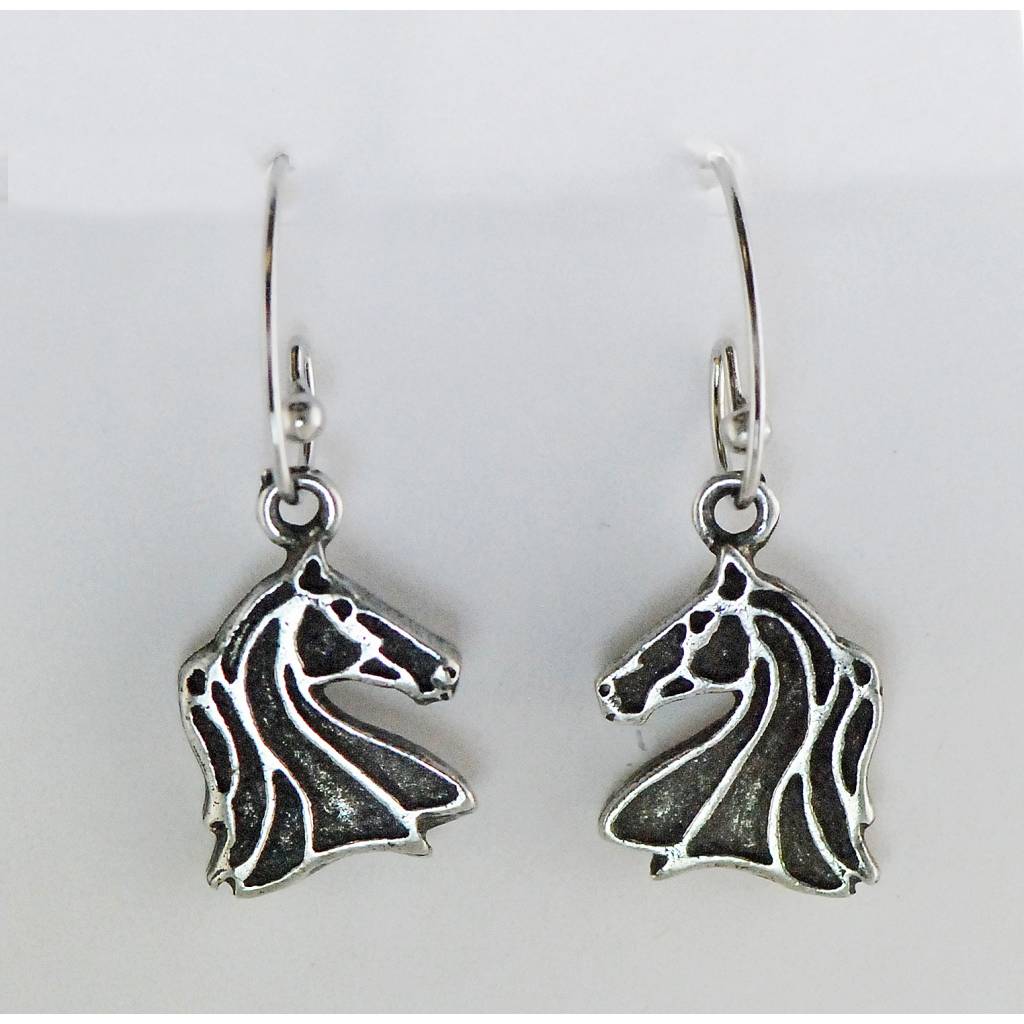 Finishing Touch French Wire Outline Horse Head Earrings