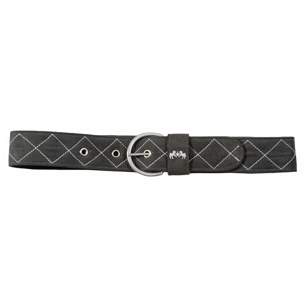 Equine Couture Diamond Quilted Suede Belt - Ladies