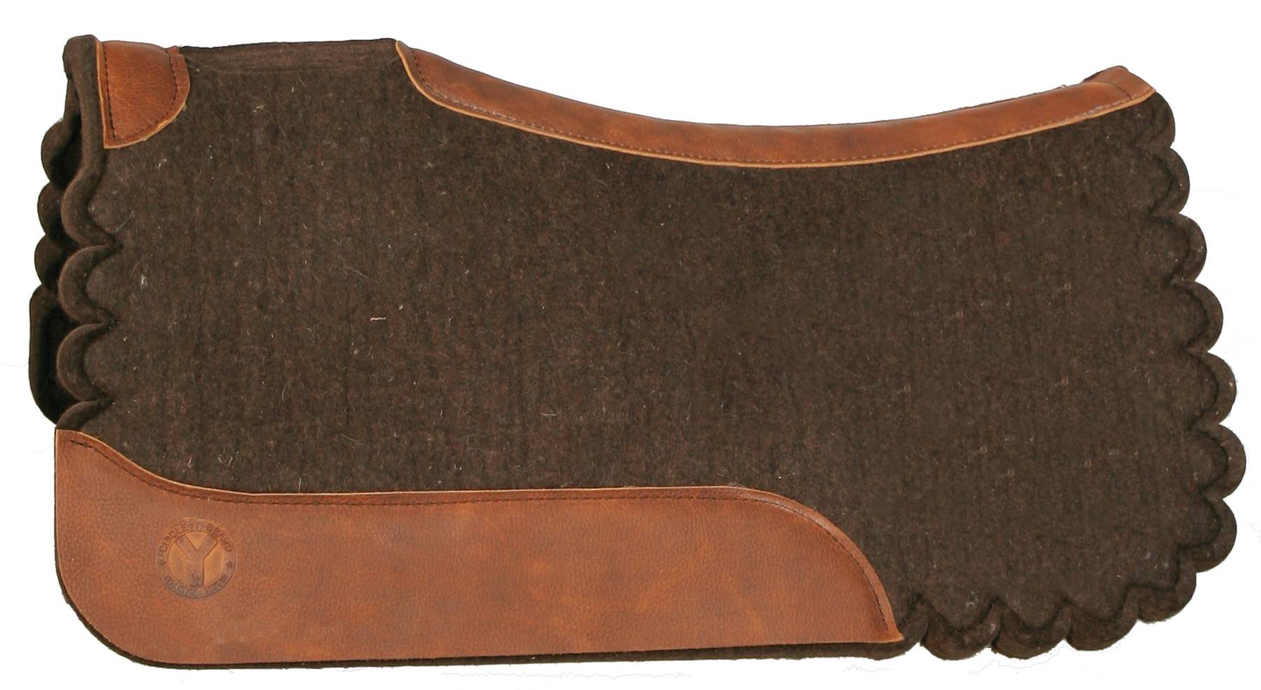 Circle Y Scalloped Square Western Wool Pad