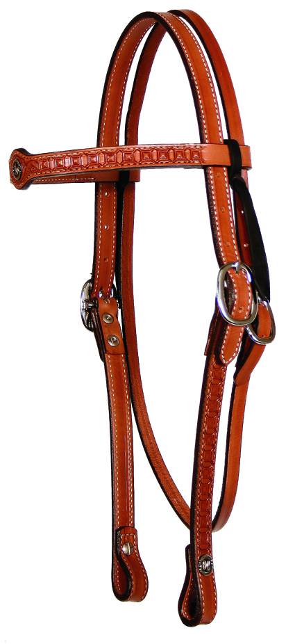 Circle Y Old West Tooled Browband Headstall