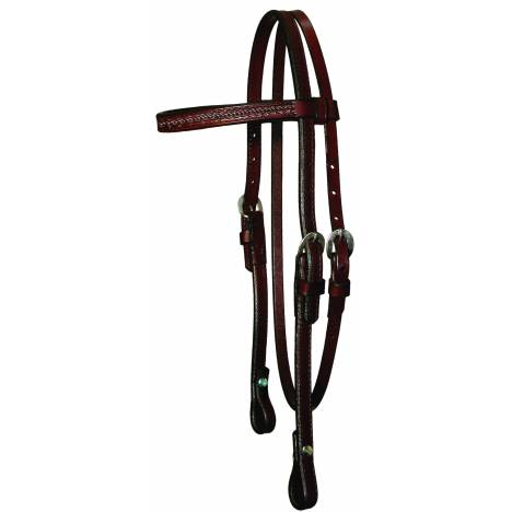 Circle Y Border Tooled Browband Headstall