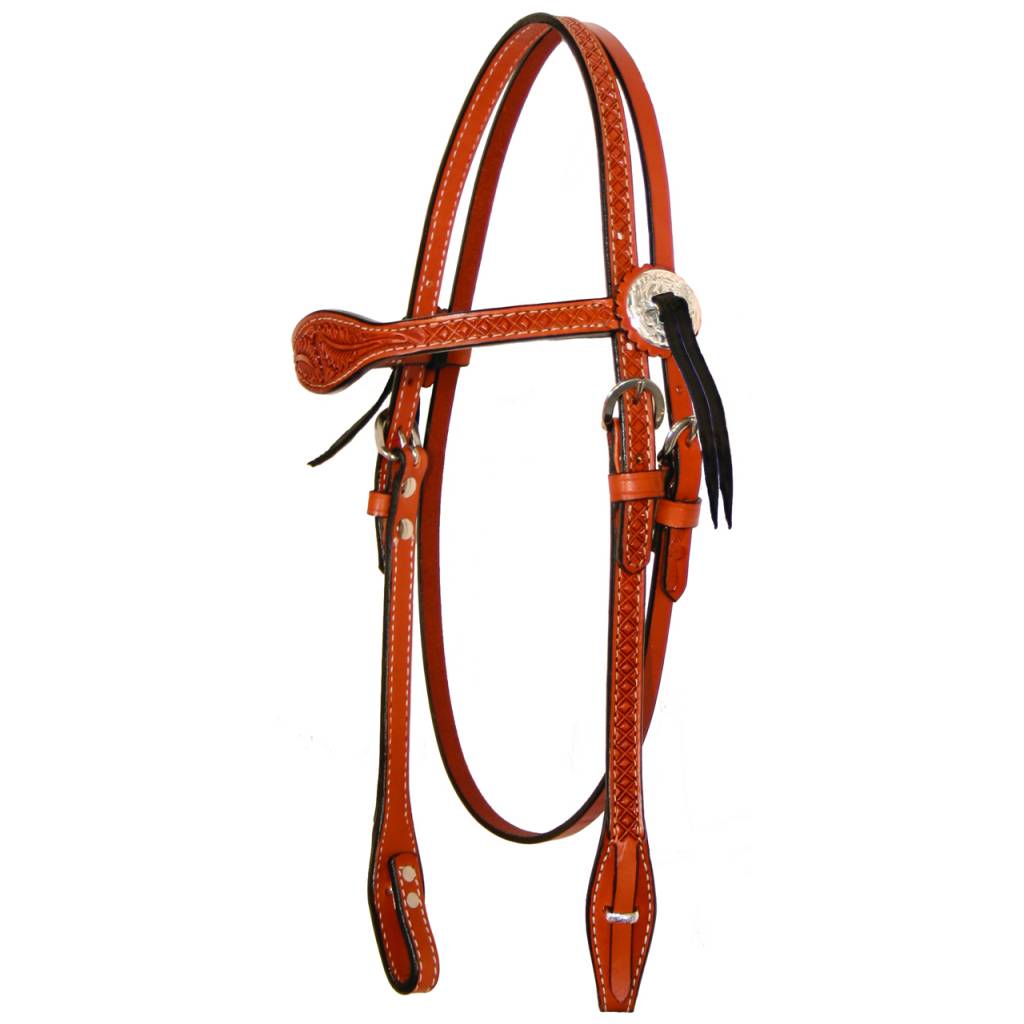 Circle Y Goodnight Floral Tooled Combo Headstall