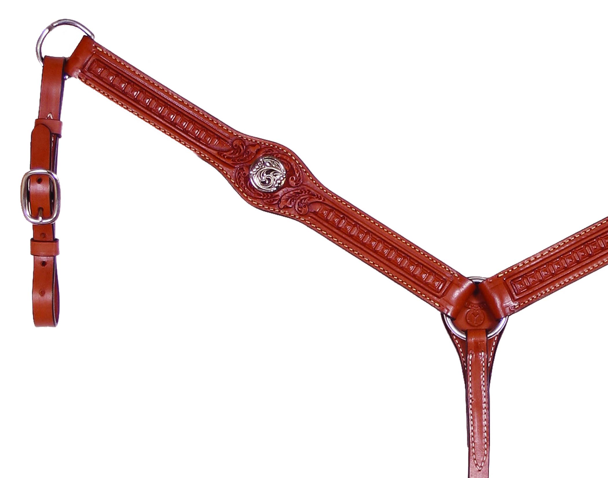 Circle Y Old West Tooled 1 1/2Breast Collar