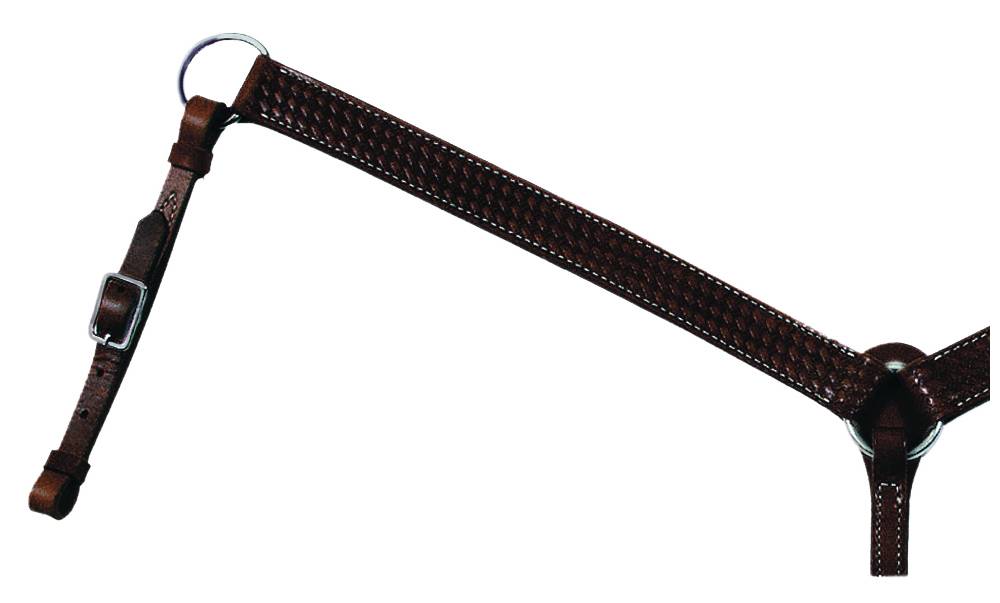 Circle Y Straight Basketweave Tooled Breast Collar