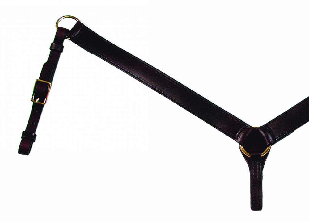 Circle Y Straight Plain Brass Breast Collar Western Horse Tack or