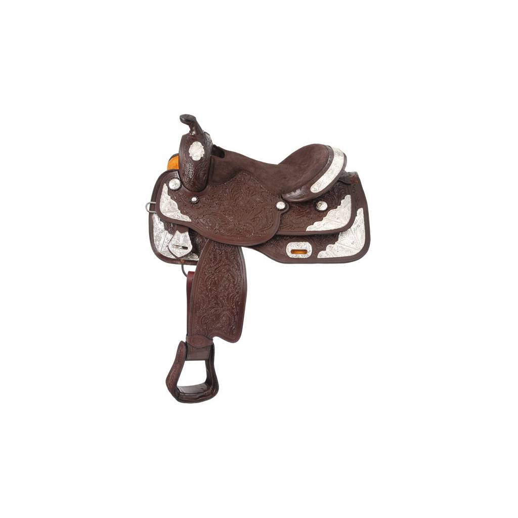 Tough-1 Seven Oaks Silver Show Saddle Wide Tree/Draft Cross Package