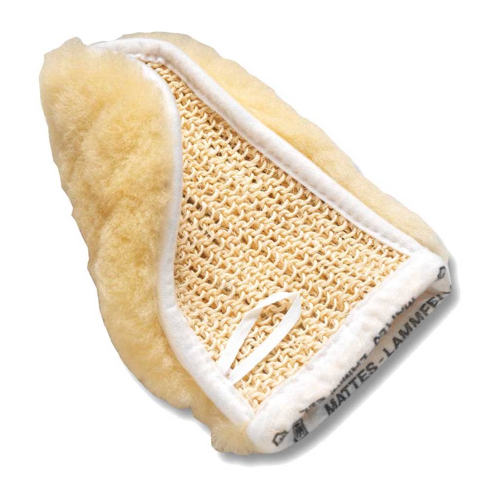 E.A. Mattes Cactus Cloth Sheepskin Grooming Mitt