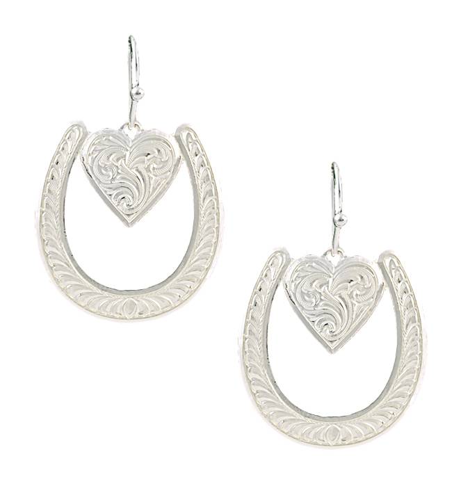 5-722696 Montana Silversmiths RiderS Heart Earrings sku 5-722696