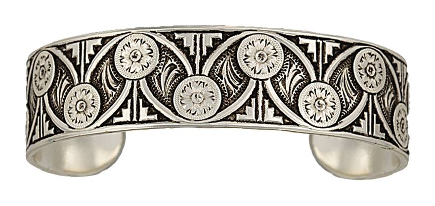 Montana Silversmiths Antiqued Southwestern Garden Path Cuff Bracelet