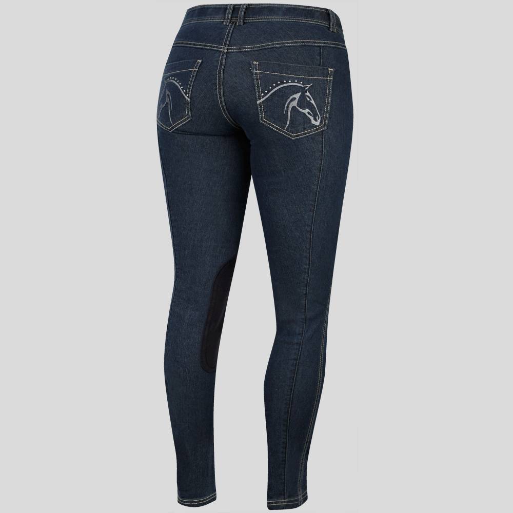 Irideon Diamond Horse Pocket Denim EquestrianCollections