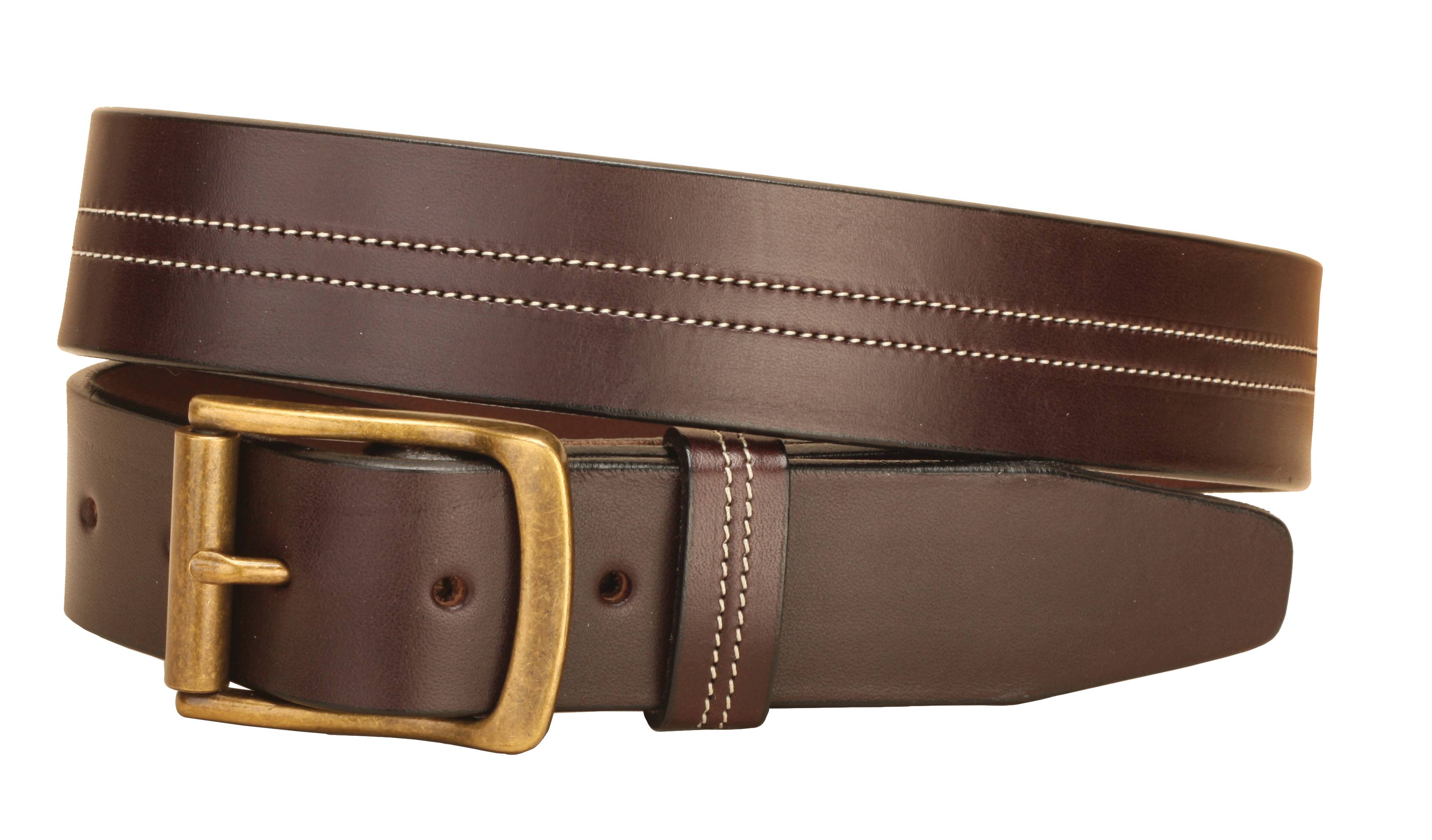 Tory Leather Center Stitched Double Row Leather Belt Tory Leather Center Stitched Double Row Leather Belt