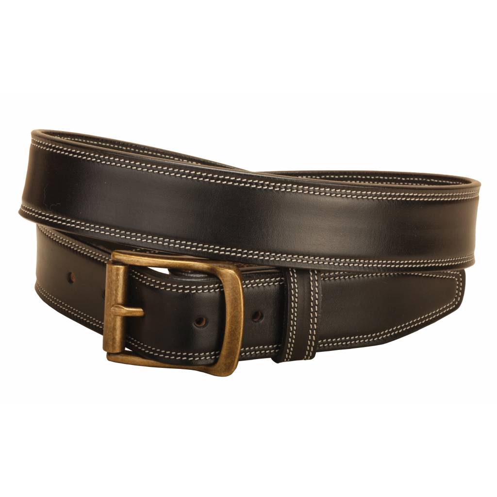 Tory Leather Double Edge Stitched Leather Belt