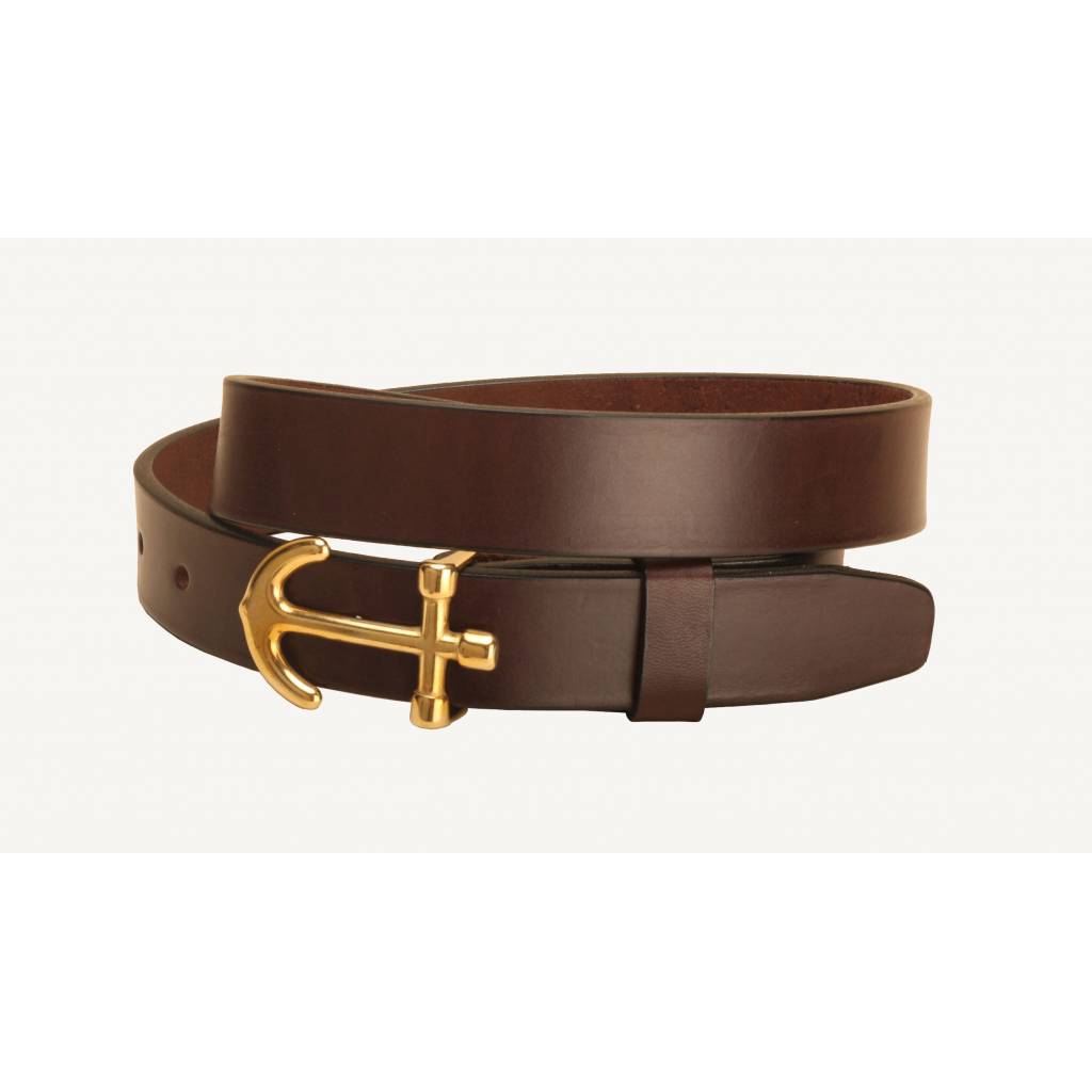 Tory Leather Anchor Buckle Strap Leather Belt