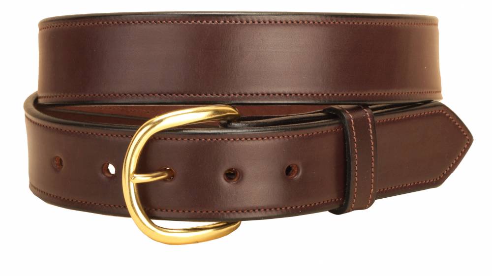 TORY LEATHER 1 1/2 Stitched Belt with | EquestrianCollections