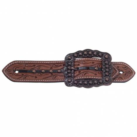 Silver Royal Cooper Belt Buckle Bling Spur Straps