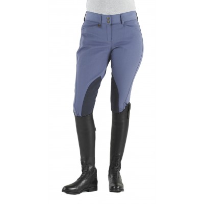 Ovation Euroweave DX Taylored Front Zip Breeches - Ladies, Knee Patch