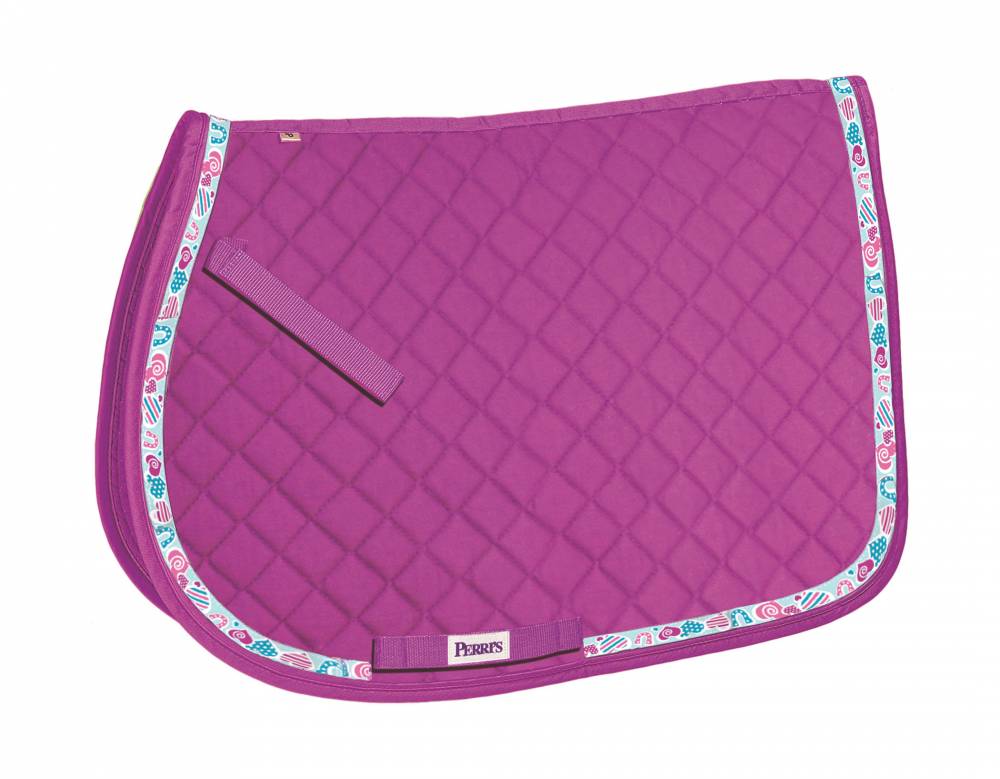 Perri's Pony Saddle Pad with Ribbon Trim Hearts