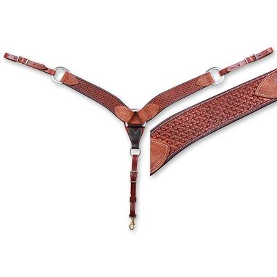 Martin Basket Stamp Leather Breastcollar-2 3/4