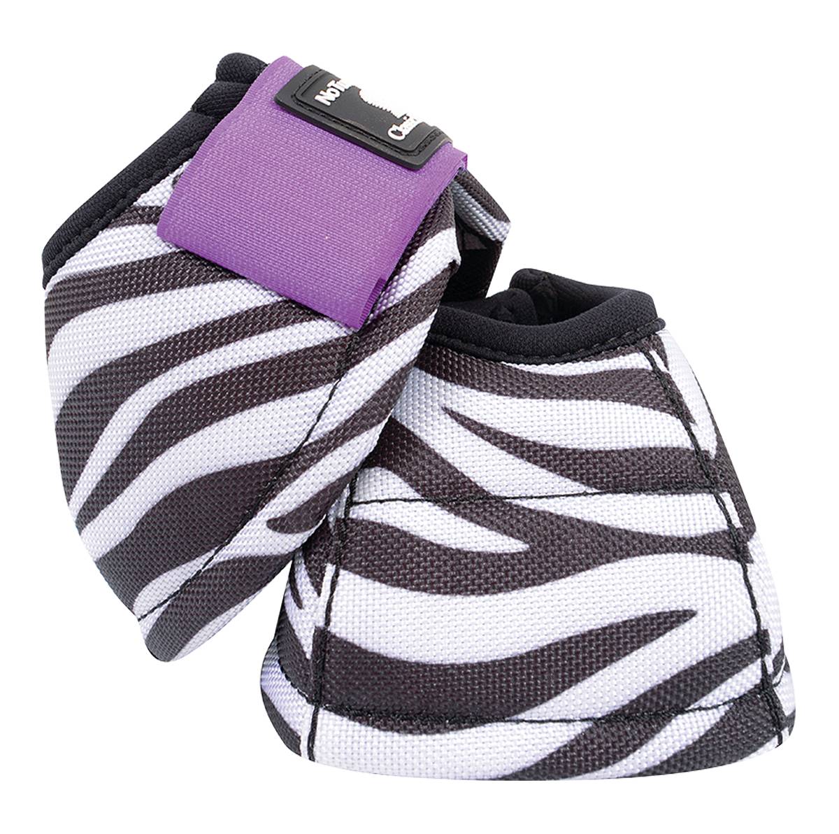 Classic Equine DyNo Turn Designer Line Bell Boots - Purple Zebra