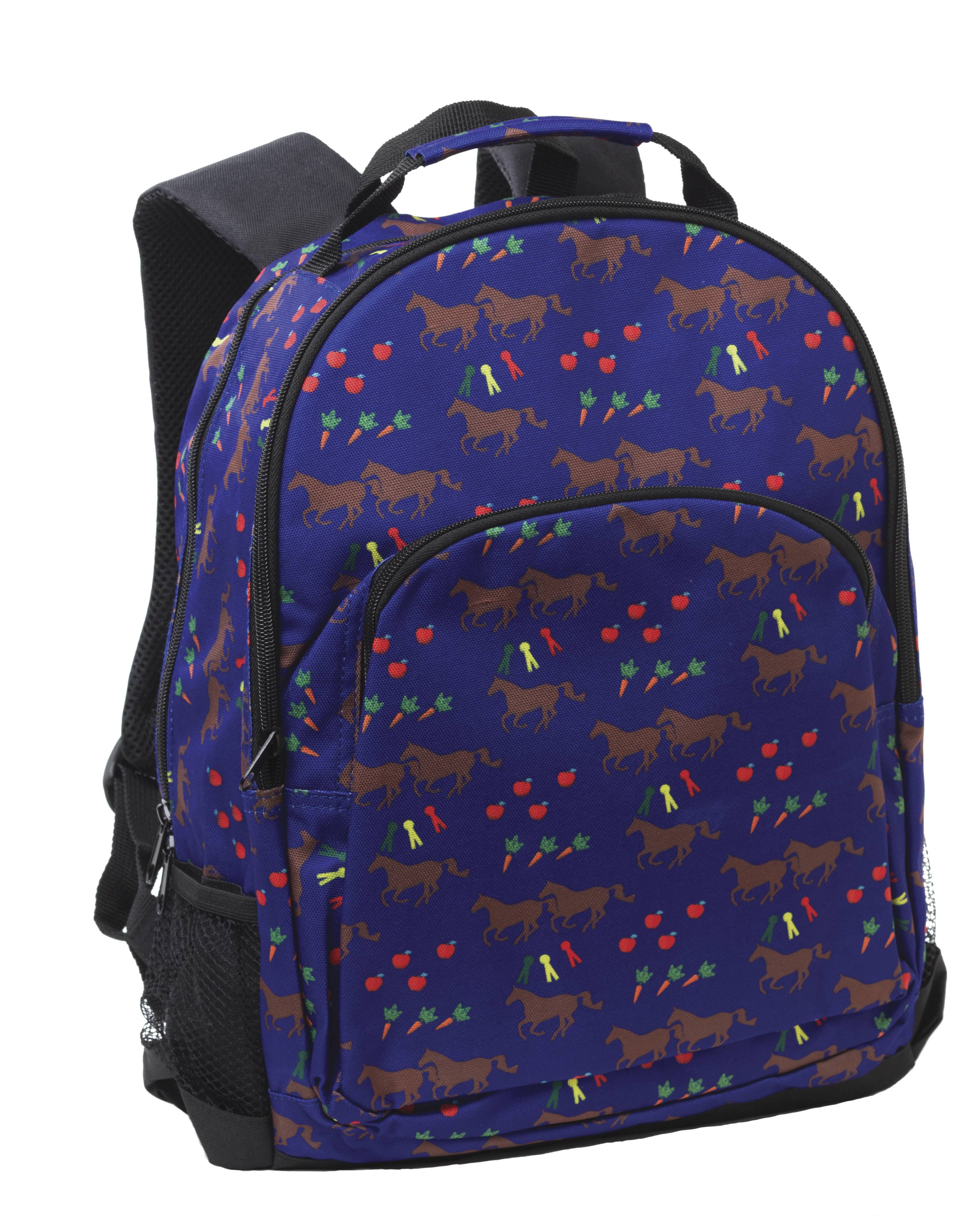 Kelley Horses & Apples Backpack - Blue