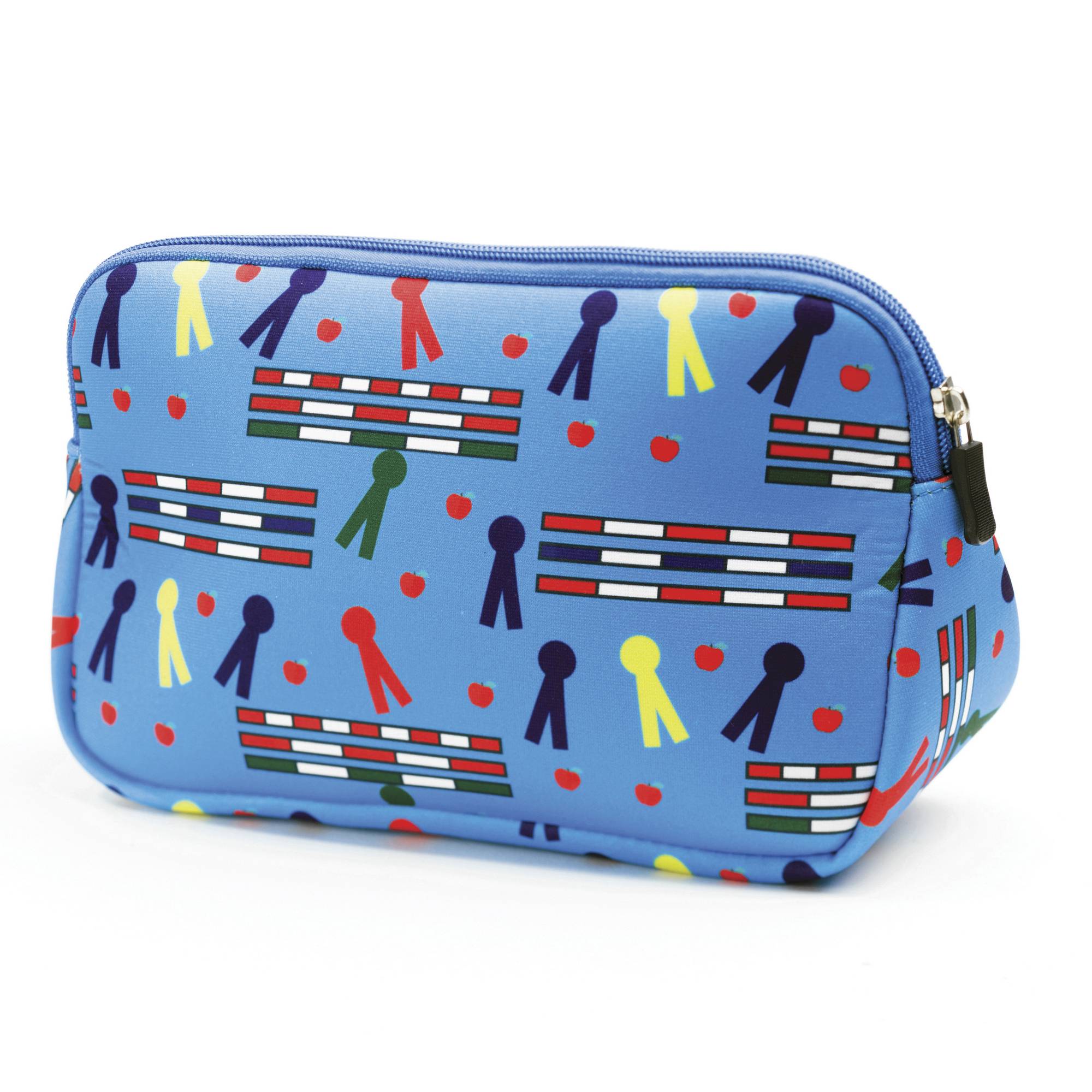 Kelley Neoprene Trianglular Cosmetic Case - Rails & Ribbons