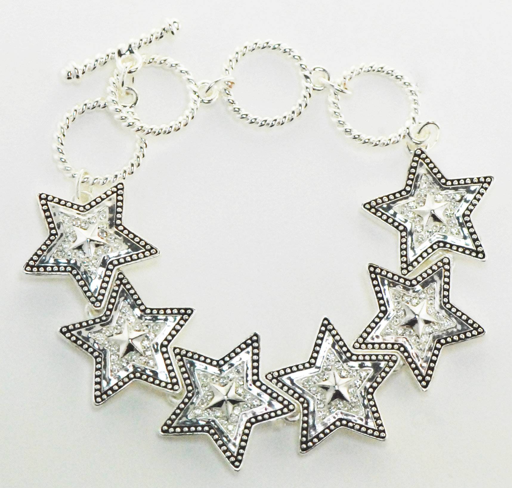 5-795690 Western Edge Jewelry Crystal Star Toggle Bracelet sku 5-795690