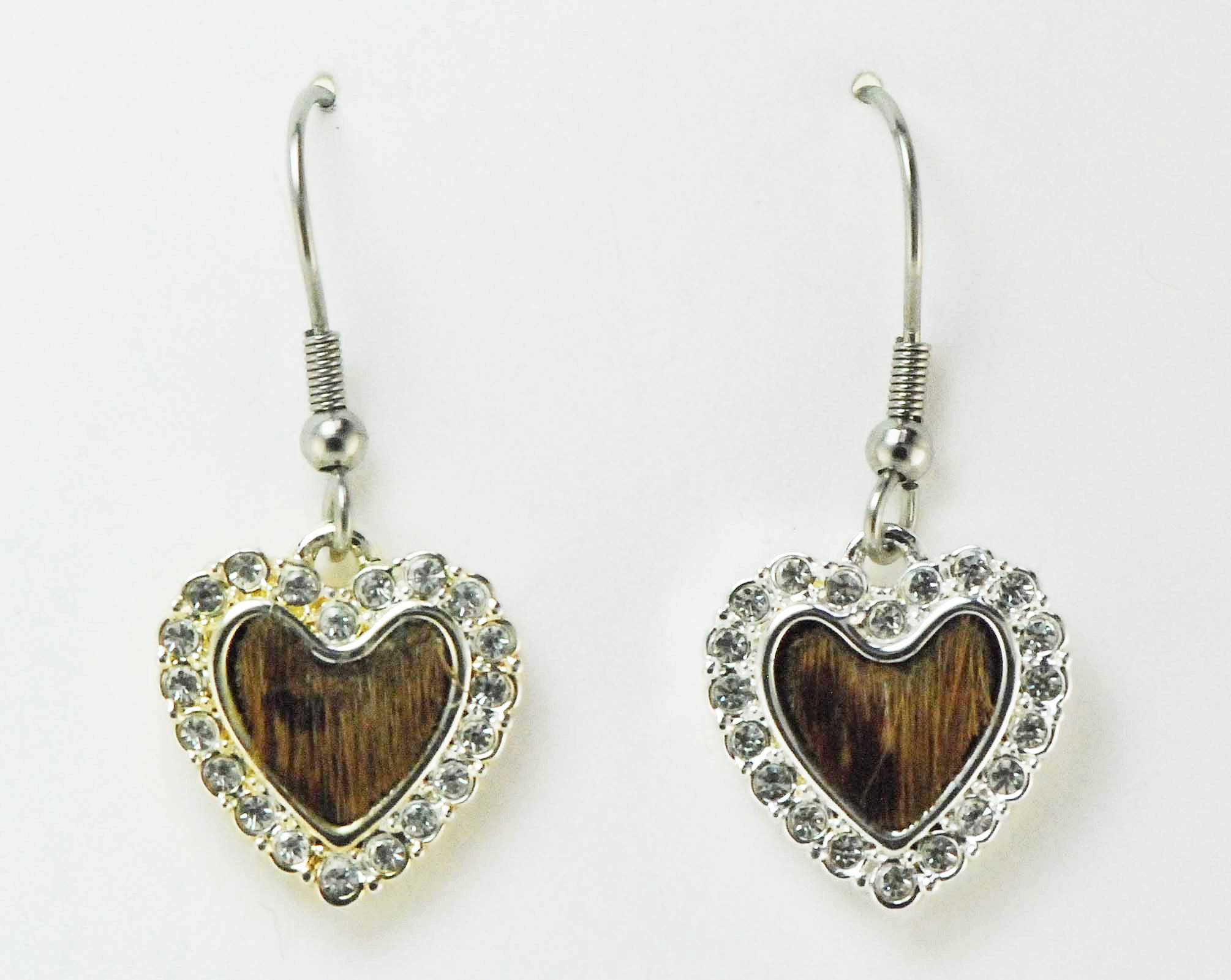 Western Edge Jewelry Hair-On Heart Earrings