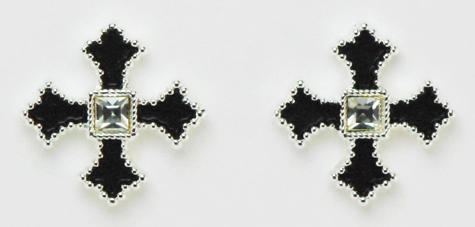 Western Edge Jewelry Filled Cross Earrings