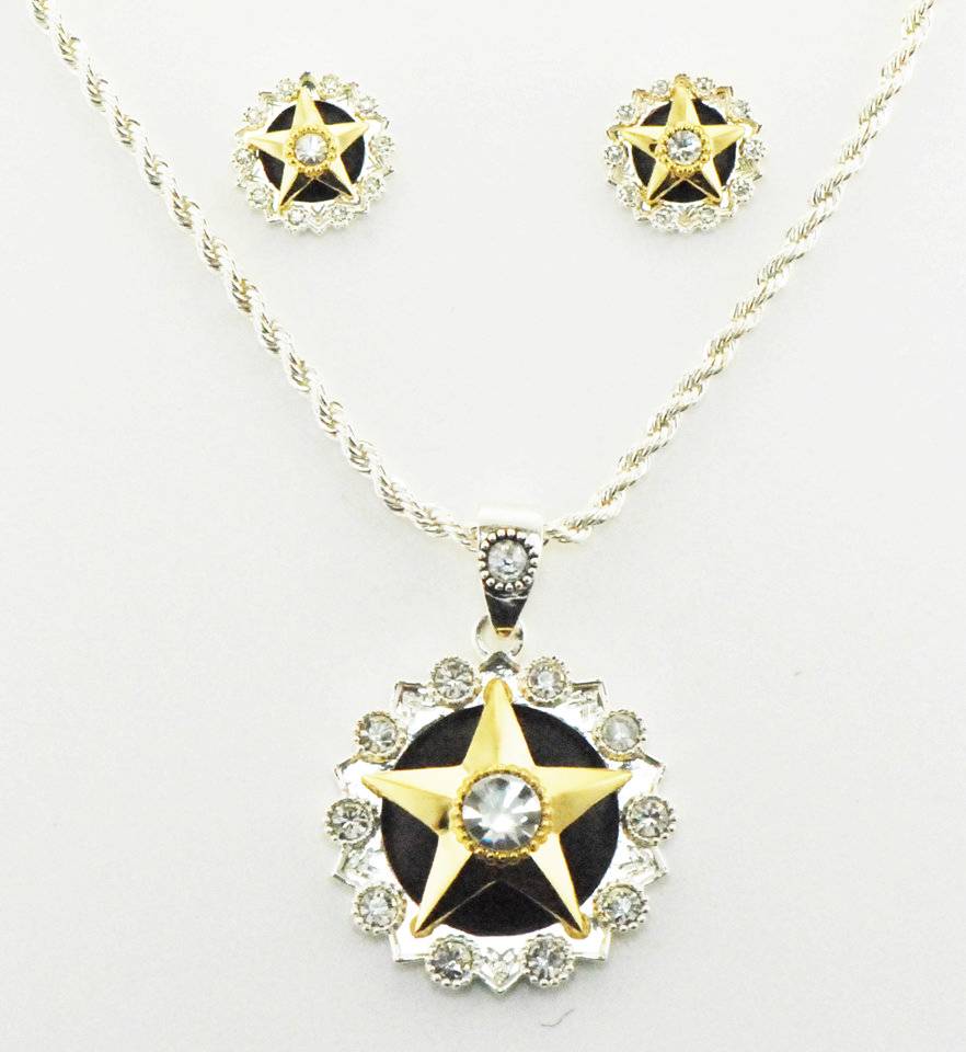 Western Edge Jewelry Crystal Center Star Jewlery Set