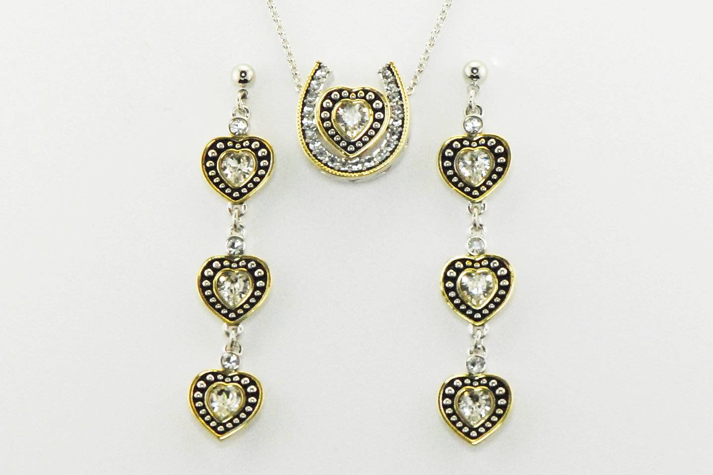 Western Edge Jewelry Heart & Horseshoe Rope Jewelry Set