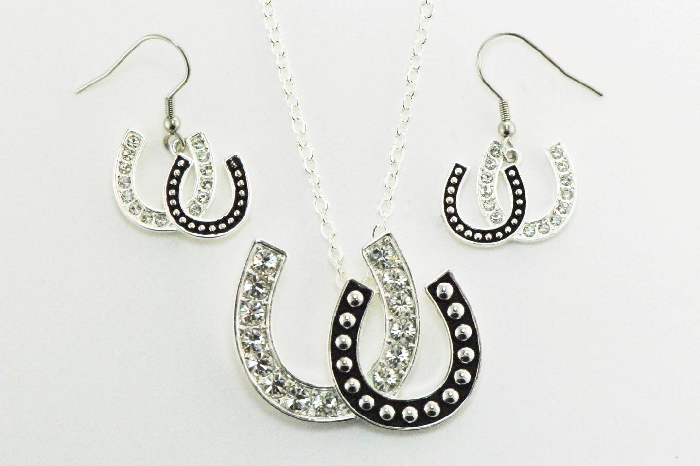 Western Edge Jewelry Double Horseshoe Jewelry Set