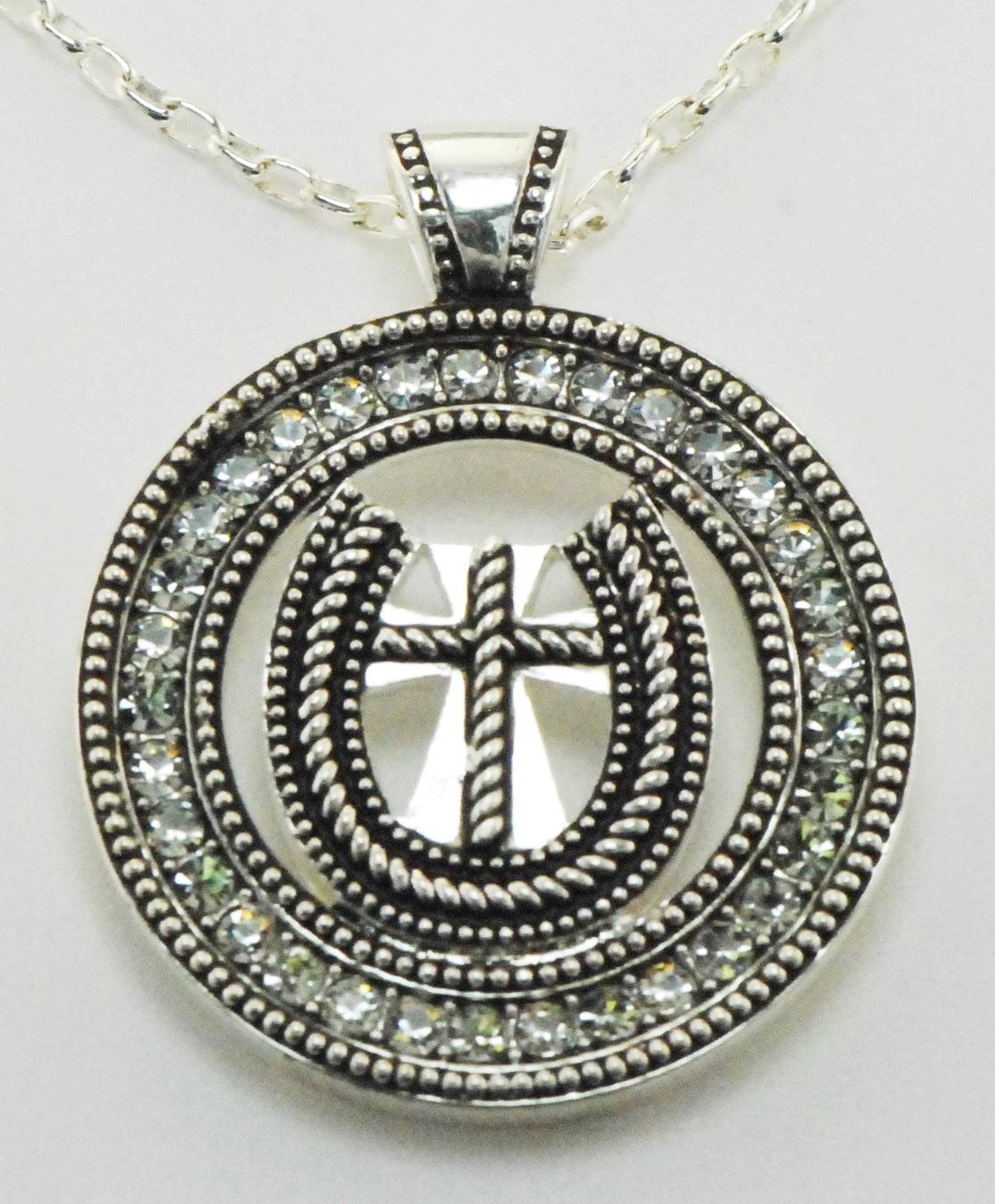 5-795771 Western Edge Jewelry Round Cross Necklace sku 5-795771