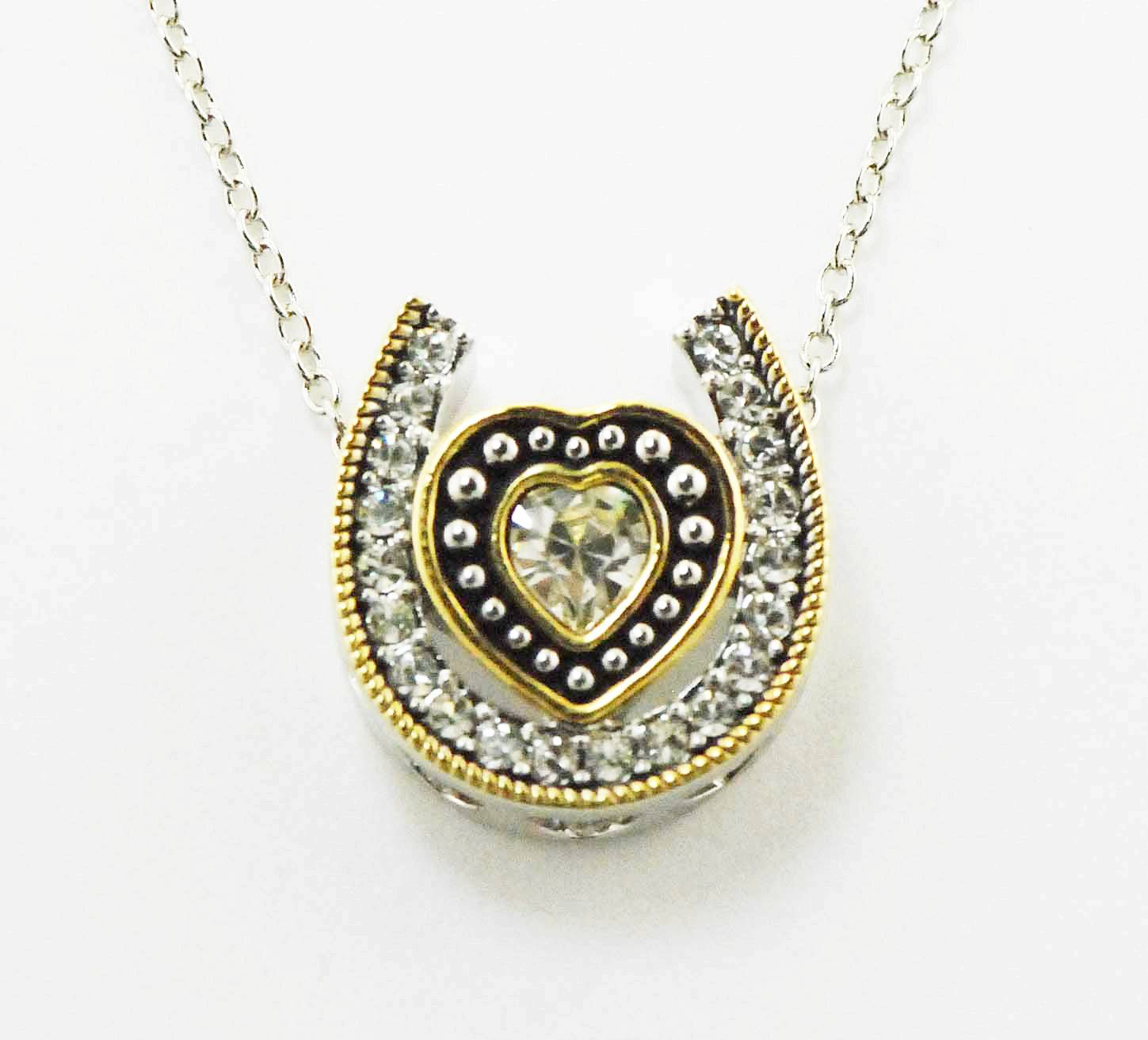 5-795777 Western Edge Jewelry Heart & Horseshoe Rope Neckla sku 5-795777