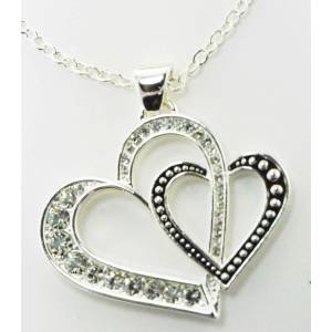Western Edge Jewelry Double Heart Necklace