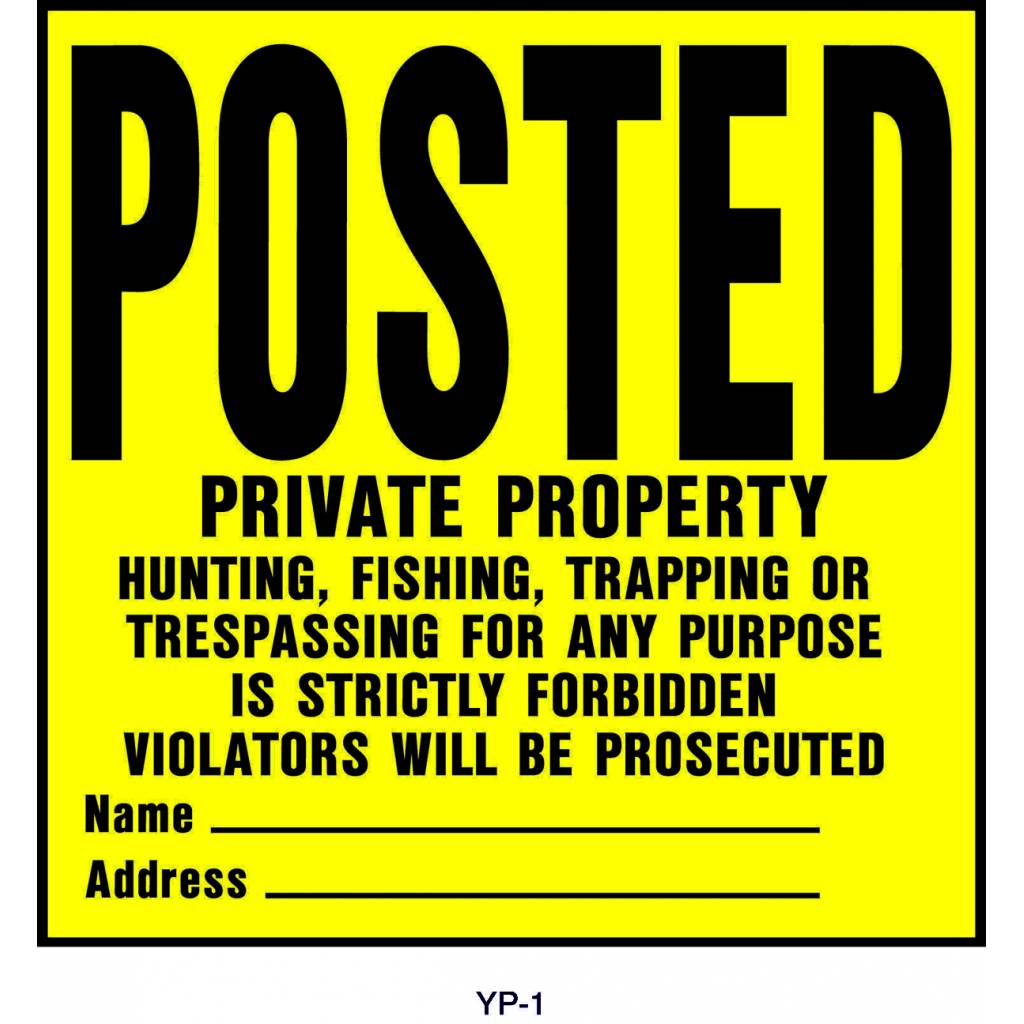 Posted Private Property Property Sign