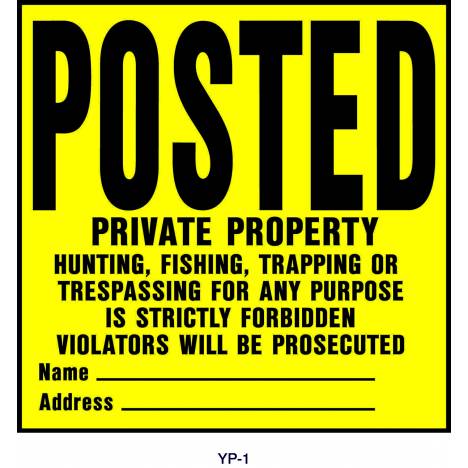 Posted Private Property Property Sign