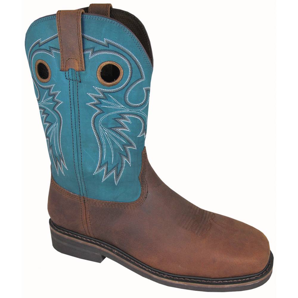 Smoky Mountain Men's Grizzly Steel Square Toe Boots Blue